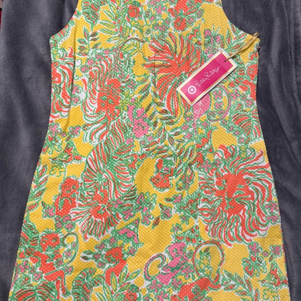 Lilly Pulitzer Yellow Multicolor Floral Mini Dress